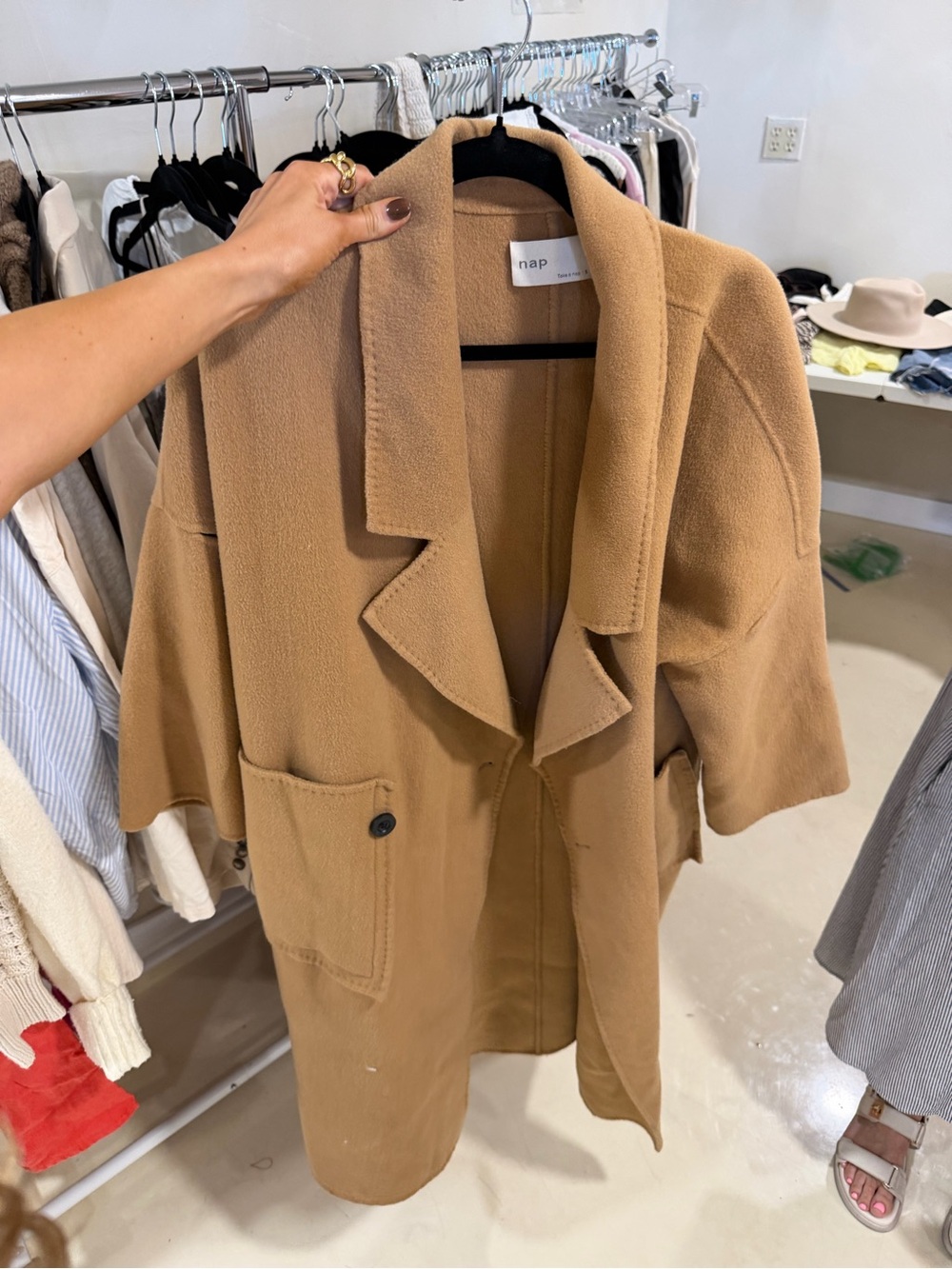 Women's Camel Sleeve Coat